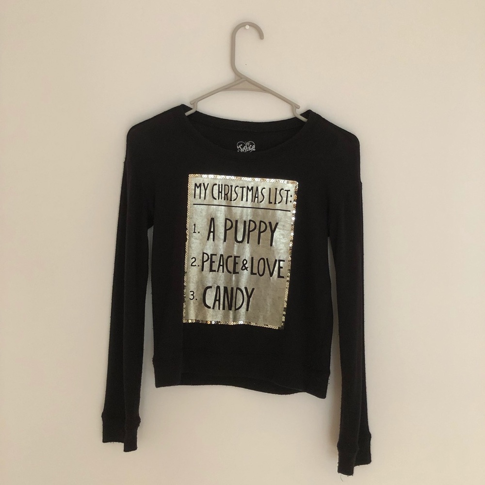 Justice Black Sweater